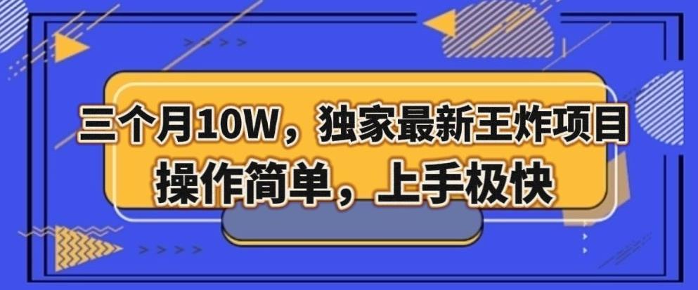 三个月10W，独家最新王炸项目！操作简单，上手极快【揭秘】-禾谷轻创网