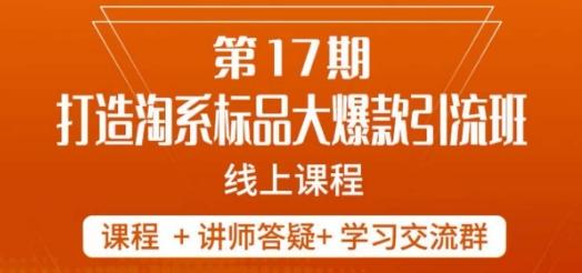 南掌柜-第17期打造淘系标品大爆款，5天线上课-禾谷轻创网