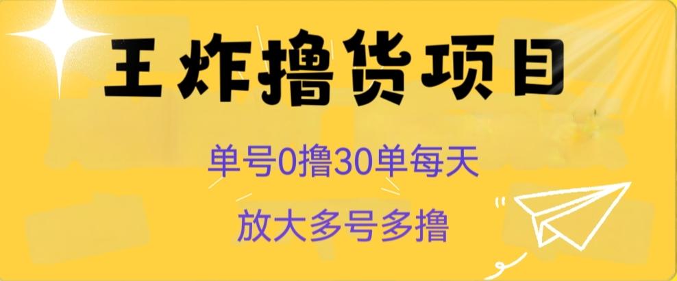 王炸撸货项目，单号0撸30单每天，多号多撸【揭秘】-禾谷轻创网