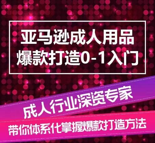 亚马逊成人用品爆款打造0-1入门，系统化讲解亚马逊成人用品爆款打造的流程-禾谷轻创网
