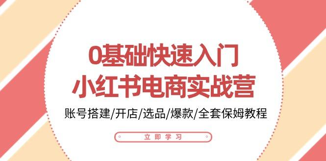0基础快速入门-小红书电商实战营：账号搭建/开店/选品/爆款/全套保姆教程-禾谷轻创网