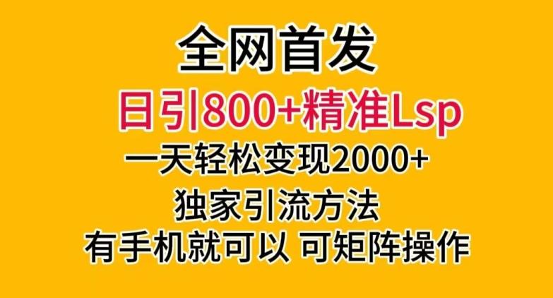 全网首发！日引800+精准老色批，一天变现2000+，独家引流方法，可矩阵操作【揭秘】-禾谷轻创网