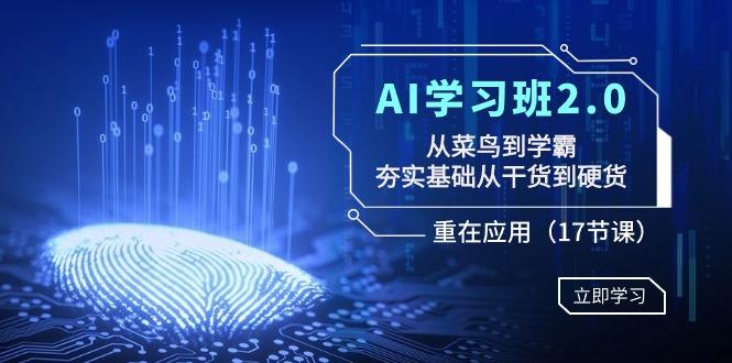 AI学习班2.0：从菜鸟到学霸，夯实基础从干货到硬货，重在应用(17节课)-禾谷轻创网