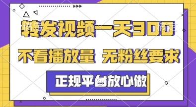 转发视频一天3张+，正规平台放心做，不看播放量，无粉丝要求，随时随地挣收益【揭秘】-禾谷轻创网