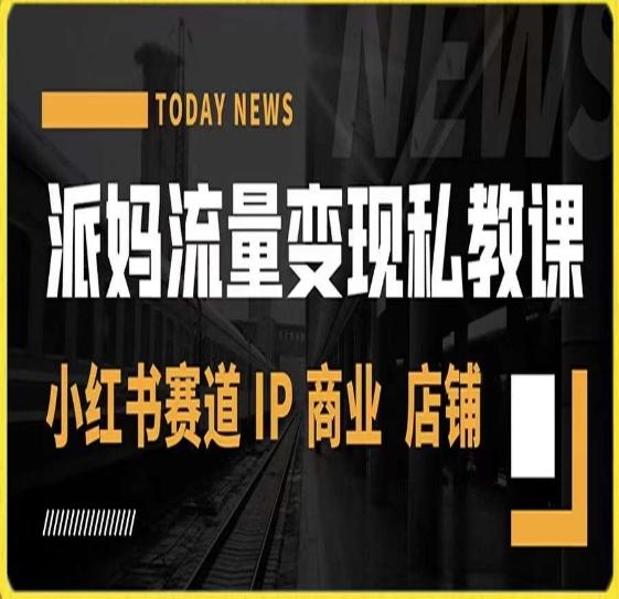 派妈流量变现私教课，小红书赛道IP  商业  店铺 -禾谷轻创网