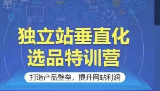独立站垂直化选品特训营，打造产品壁垒，提升网站利润-禾谷轻创网