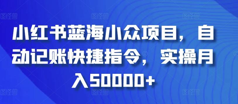 小红书蓝海小众项目，自动记账快捷指令，实操月入50000+【揭秘】-禾谷轻创网
