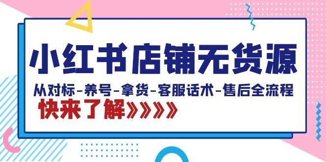 小红书店铺无货源：从对标-养号-拿货-客服话术-售后全流程(20节课)-禾谷轻创网