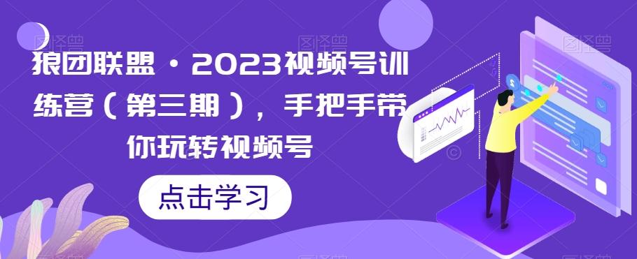 狼团联盟·2023视频号训练营（第三期），手把手带你玩转视频号-禾谷轻创网