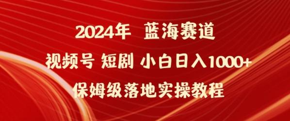 2024年视频号短剧新玩法小白日入1000+保姆级落地实操教程【揭秘】-禾谷轻创网