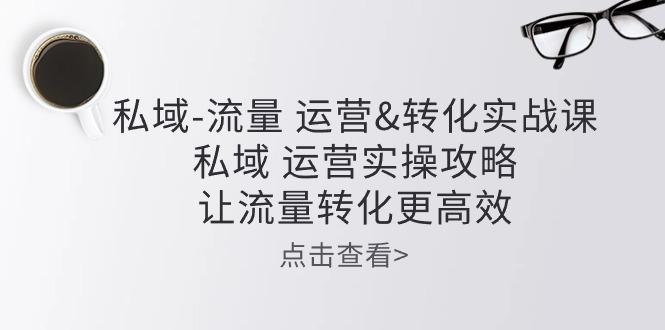 私域-流量 运营&转化实操课：私域 运营实操攻略 让流量转化更高效-禾谷轻创网