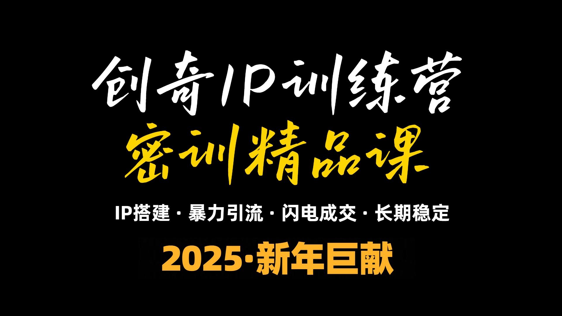 2025年“知识付费IP训练营”小白避坑年赚百万，暴力引流，闪电成交-禾谷轻创网
