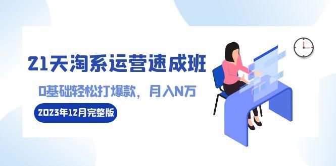 21天淘系运营-速成班2023年12月完整版：0基础轻松打爆款，月入N万-110节课-禾谷轻创网