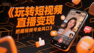 玩转短视频直播变现，把握视频号金风口-禾谷轻创网