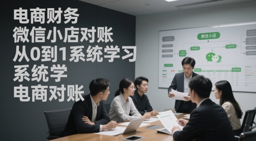 电商财务微信小店对账，从0到1系统学习电商对账-禾谷轻创网