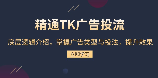 精通TK广告投流：底层逻辑介绍，掌握广告类型与投法，提升效果-禾谷轻创网