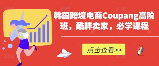 韩国跨境电商Coupang高阶班，酷胖卖家，必学课程-禾谷轻创网