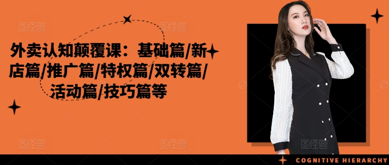 外卖认知颠覆课：基础篇/新店篇/推广篇/特权篇/双转篇/活动篇/技巧篇等-禾谷轻创网