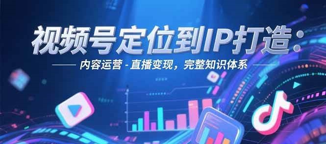 视频号定位到IP打造：账号搭建-内容运营-直播变现，完整知识体系-禾谷轻创网
