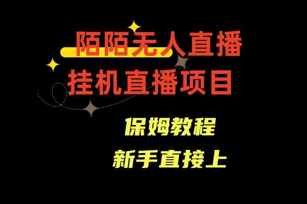 收费1980的，陌陌无人直播，通道人数少，新手容易上手-禾谷轻创网
