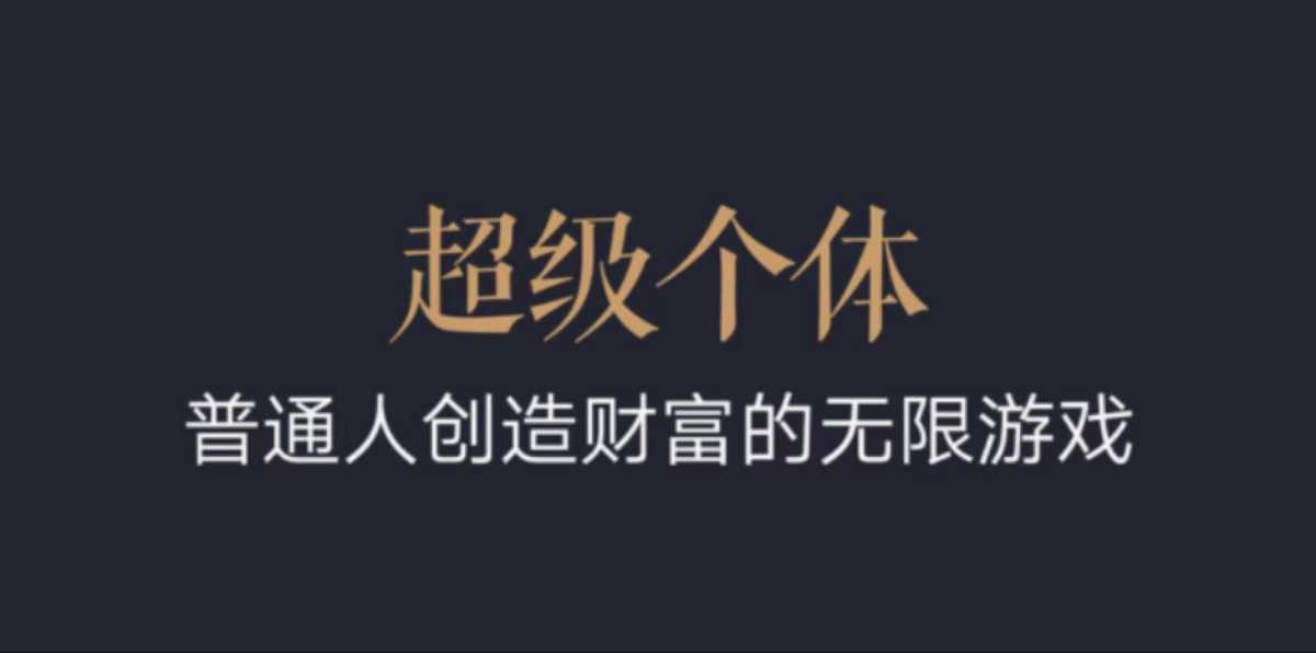 超级个体：2024-2025翻盘指南，普通人创造财富的无限游戏-禾谷轻创网