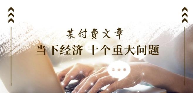 某付费文章《当下经济 十个重大问题》覆盖了大家关心的全部经济类话题-禾谷轻创网