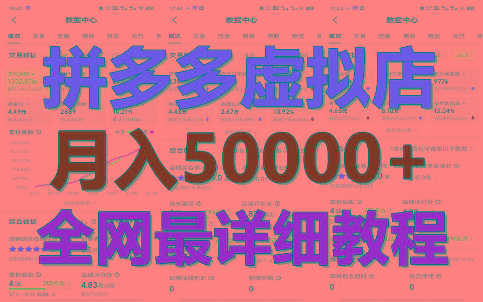 拼多多虚拟电商训练营月入50000+你也行，暴利稳定长久，副业首选-禾谷轻创网