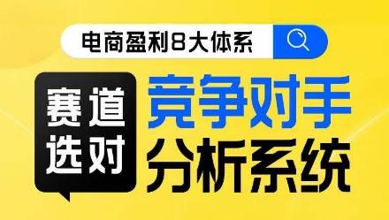 电商盈利8大体系·赛道选对，​竞争对手分析系统线上课-禾谷轻创网